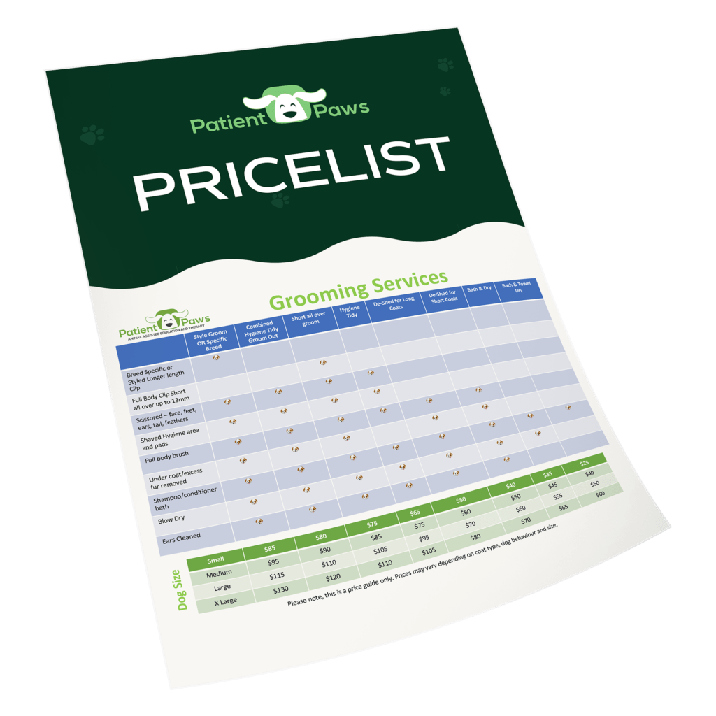 Dog Grooming Patient Paws